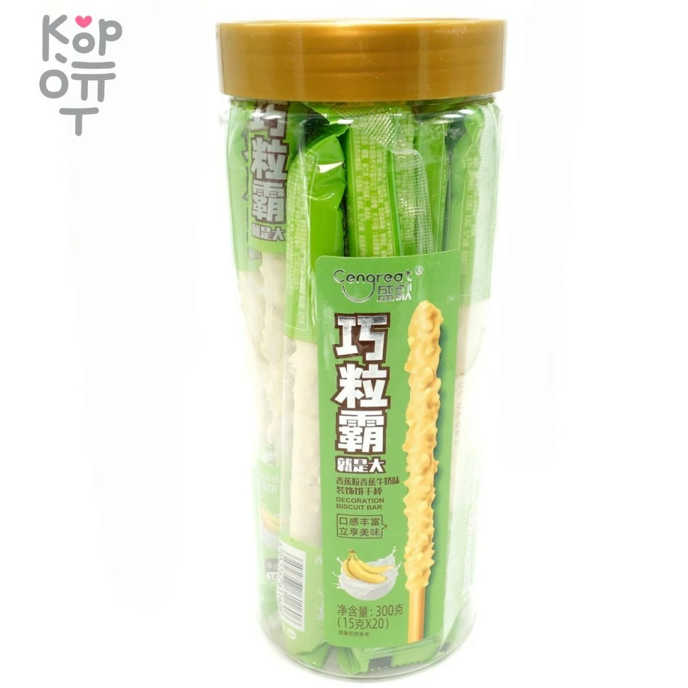 Печенье CenGreat Pepero Banana Milk - Соломка в шоколадной глазури со вкусом Банана, купить с доставкой на дом фото 1 — Корейские товары для всей семьи(КорОпт)