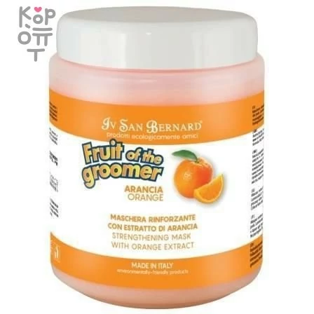 ISB Fruit of the Grommer Orange Восстанавливающая маска для слабой выпадающей шерсти с силиконом 1 л, купить с доставкой на дом фото 1 — Корейские товары для всей семьи(КорОпт)