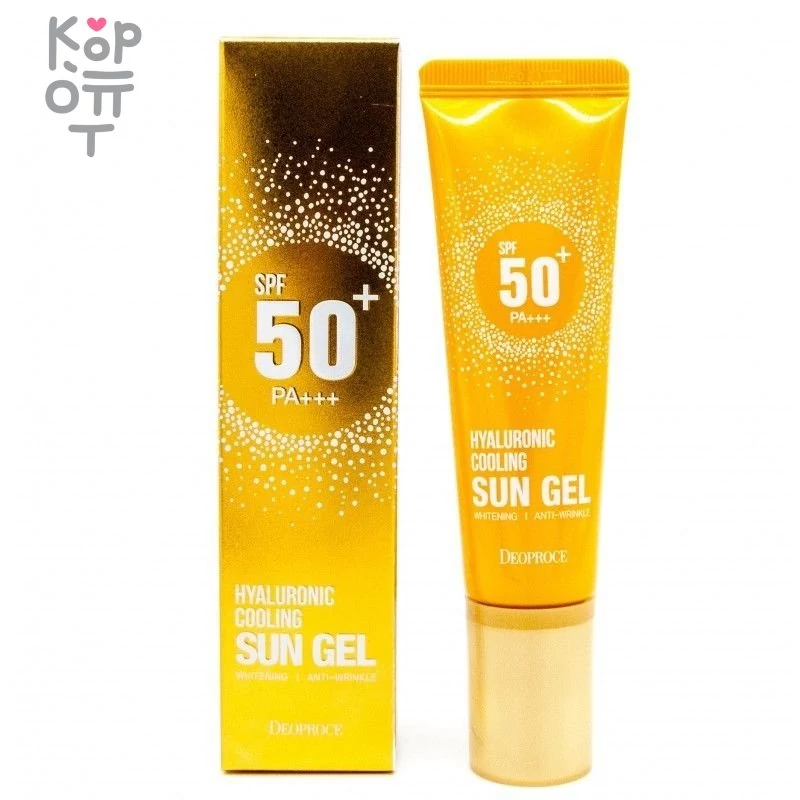 Deoproce Hyaluronic Cooling Sun Gel SPF50+/PA+++ - Охлаждающий солнцезащитный гель с гиалуроновой кислотой 50гр. , купить с доставкой на дом фото 1 — Корейские товары для всей семьи(КорОпт)