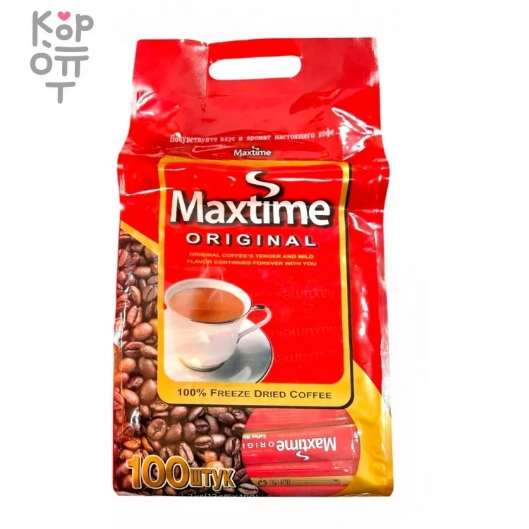 Кофе растворимый 3в1 Maxtime Original MIX - Кофе+Сахар+заменитель сухого молока — Корейские товары для всей семьи(КорОпт)
