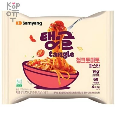 Лапша сублимированная SamYang TANGLE Chunky Tomato Pasta - фетучини в корейском стиле с томатным соусом, 105гр. — Корейские товары для всей семьи(КорОпт)
