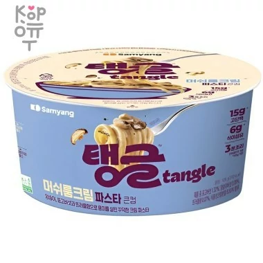 Лапша сублимированная SamYang TANGLE Creamy Mushroom - фетучини в корейском стиле с грибами и сливочным соусом, 105гр. — Корейские товары для всей семьи(КорОпт)