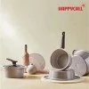 IH Экологичная облегченная Кастрюля HappyCall OnDe Ceramic Pot IH с керамическим покрытием без PFOA и PFOS, Белая