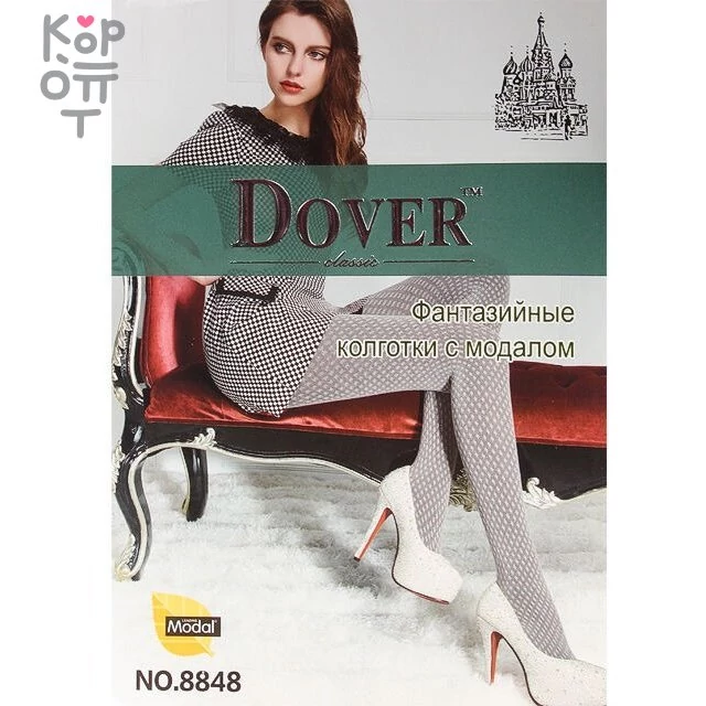 Колготки женские с фантазийным рисунком Dover 8848, купить с доставкой на дом фото 1 — Корейские товары для всей семьи(КорОпт)