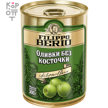 Filippo Berio Olive Verdi Big - Оливки без косточки 300гр. — Корейские товары для всей семьи(КорОпт)