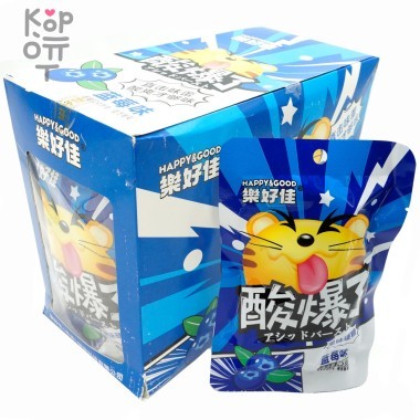 Кислая карамель Happy&amp;Good Sour Candy - со вкусом Голубики &mdash; Корейские товары для всей семьи(КорОпт)