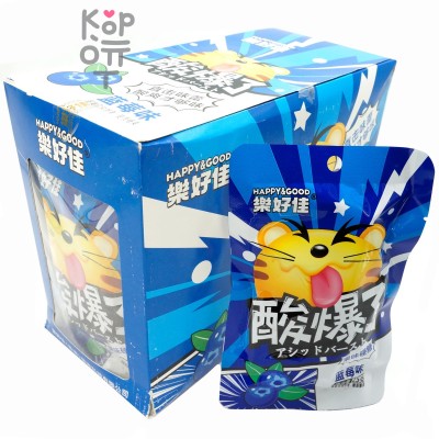 Кислая карамель Happy&amp;Good Sour Candy - со вкусом Голубики