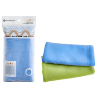 Sungbo Сleamy "Natural Shower Towel" - Мочалка для тела с махровым плетением, размер 26см. х 100см. (мягкая).