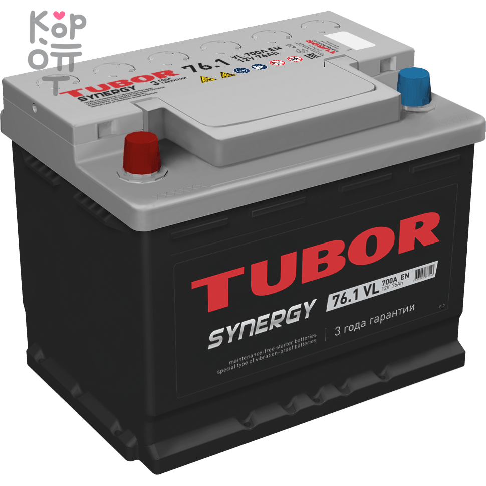 Аккумулятор TUBOR SYNERGY 6CT-76.1 VL