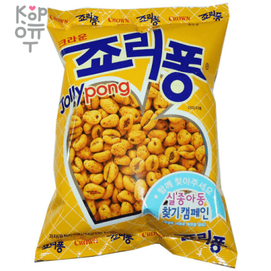 Crown Jolly Pong Original - Воздушные пшеничные зерна Джолли Понг, 60гр. &mdash; Корейские товары для всей семьи(КорОпт)