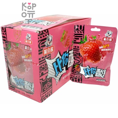 Кислый мармелад Dushike Sour Liebe Bear - досчитай до 3-х со вкусом Клубники