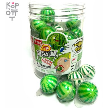 Мармеладки 4D Popping Soft Candy Арбуз со вкусом Арбуза &mdash; Корейские товары для всей семьи(КорОпт)