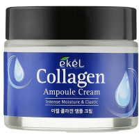 Ekel Collagen Ampule Cream Intense Moisture & Elastic - Ампульный крем для лица омолаживающий с Коллагеном 70мл.