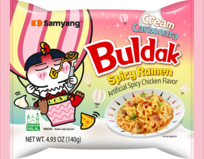 Лапша Buldak со вкусом острой курицы «Сливочная», 140гр. 1*40, шт