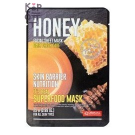 Dermal — It's Real Superfood Mask Honey — Тканевая маска с экстрактом мёда, 25 г