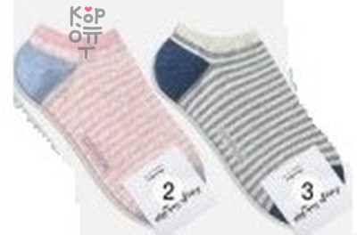 Носки женские короткие в полоску, Южная Корея, размер 23-25, 1 пара