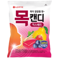 Lotte Throat Candy Throat Candy Power Mix Berry - Освежающая Леденцовая карамель со вкусом травы и ягод 38гр.