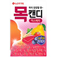 Lotte Throat Candy Throat Candy Power Mix Berry - Освежающая Леденцовая карамель со вкусом травы и ягод 38гр.