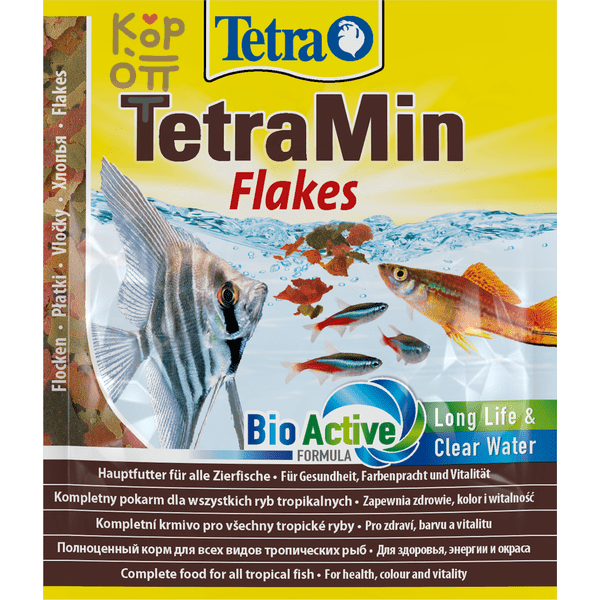 TetraMin корм для всех видов рыб в виде хлопьев 12гр. (sachet)