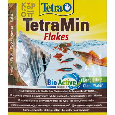 TetraMin корм для всех видов рыб в виде хлопьев 12гр. (sachet)
