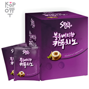 See&#039;s Coffee Blueberry Cappuccino - Кофе быстрорастворимый со вкусом черники 30гр.*12шт. — Корейские товары для всей семьи(КорОпт)