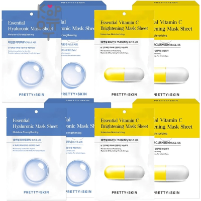 PrettySkin Essential Vitamin C Brightening Mask Sheet - Осветляющая тканевая маска с незаменимым витамином С 25 мл