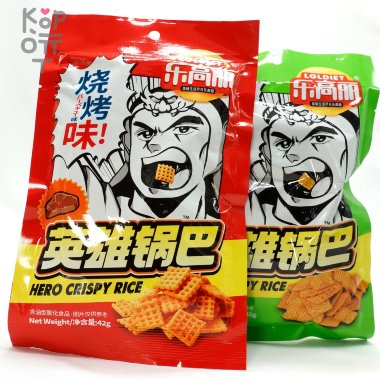 Чипсы LgLDiet Hero Crispy Rice - Острый хрустящий рис для героев, 42гр. &mdash; Корейские товары для всей семьи(КорОпт)