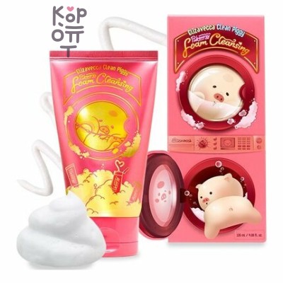 Elizavecca Clean Piggy Pinkenergy Foam Cleansing - Пенка для глубокой очистки пор с ароматом Ягод, 120 мл