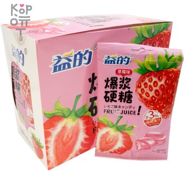 Фруктовая Карамель Fruit Juice со вкусом Клубники &mdash; Корейские товары для всей семьи(КорОпт)