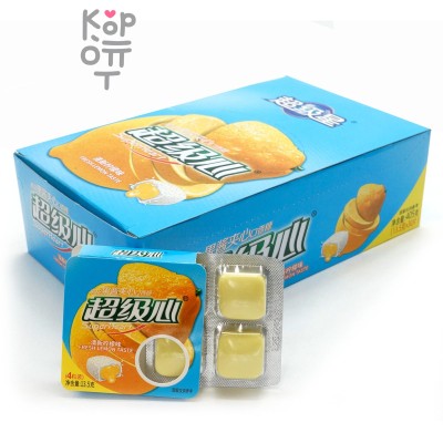 Жевательная резинка Super Heart Crispy Jam Sandwich Gum - с Лимонной начинкой