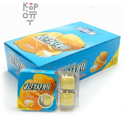 Жевательная резинка Super Heart Crispy Jam Sandwich Gum - с Лимонной начинкой