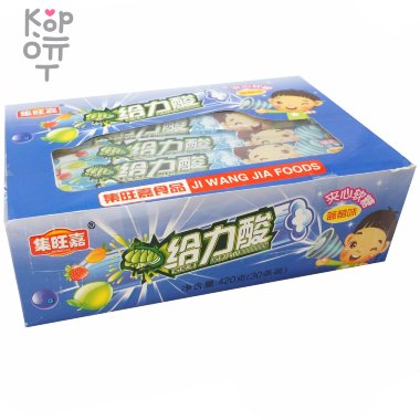 Жевательные конфеты JiWangJia Candy Сэндвич со вкусом Черники &mdash; Корейские товары для всей семьи(КорОпт)