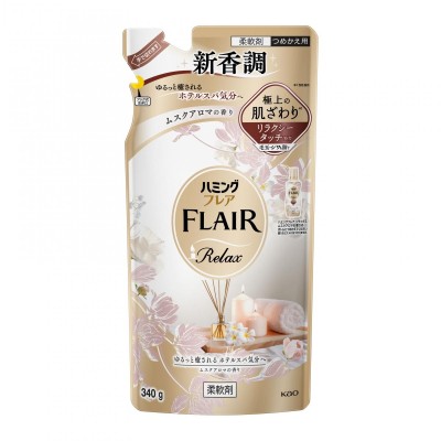 KAO Кондиционер для белья "Humming FLAIR Relax" (концентрат / аромат «Мускус») 340 г, мягкая упаковка