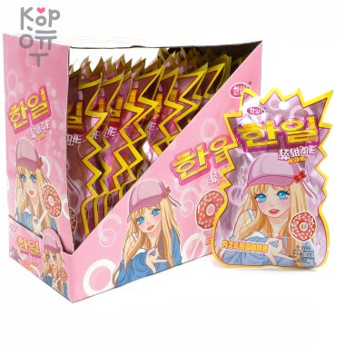 Конфеты Шипучка Popping Fruit Flavor - Леденец в форме пончика + Шипучка - взрывашка, фруктовый вкус — Корейские товары для всей семьи(КорОпт)