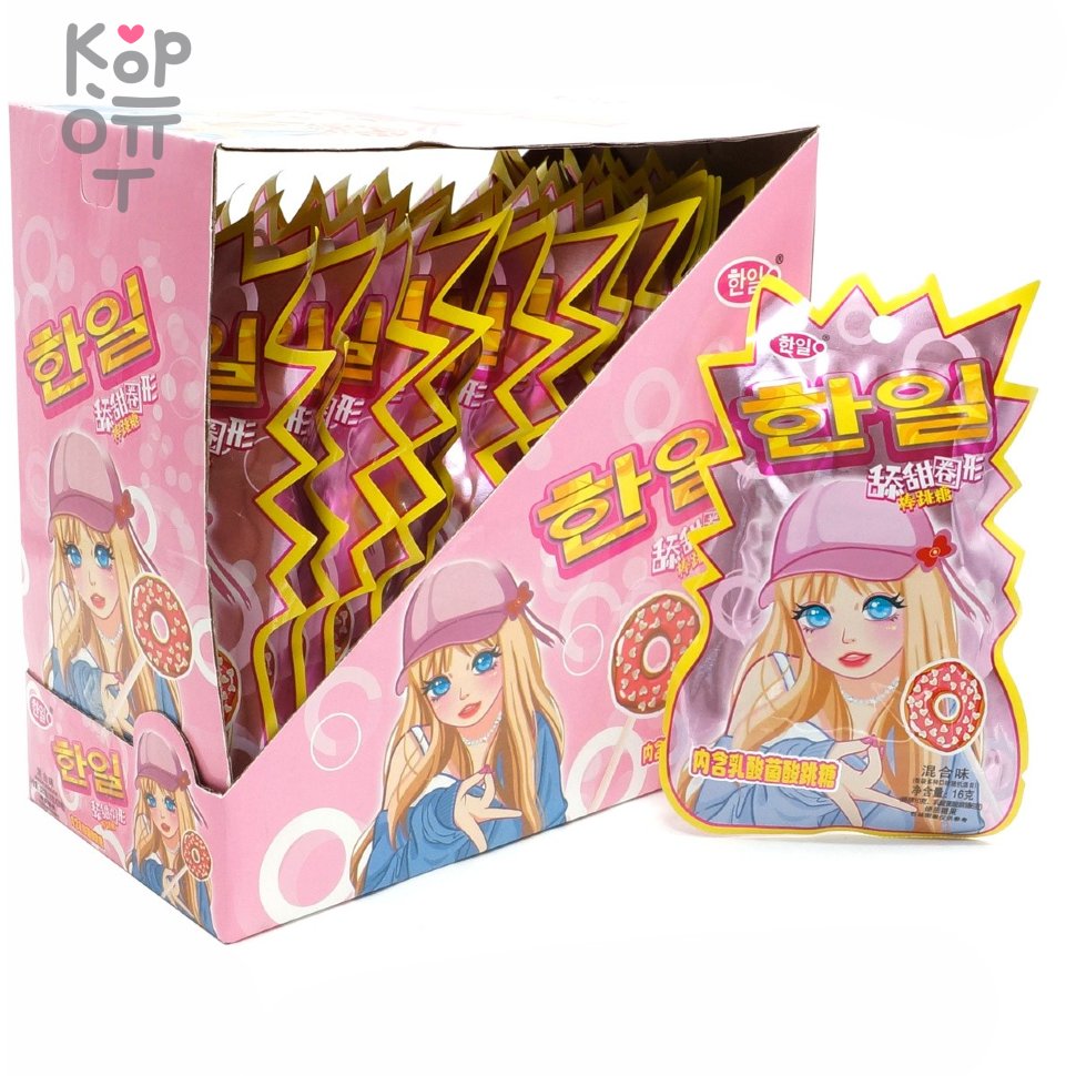 Конфеты Шипучка Popping Fruit Flavor - Леденец в форме пончика + Шипучка - взрывашка, фруктовый вкус, купить с доставкой на дом фото 1 — Корейские товары для всей семьи(КорОпт)