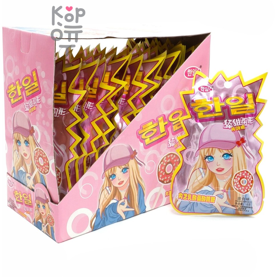 Конфеты Шипучка Popping Fruit Flavor - Леденец в форме пончика + Шипучка - взрывашка, фруктовый вкус