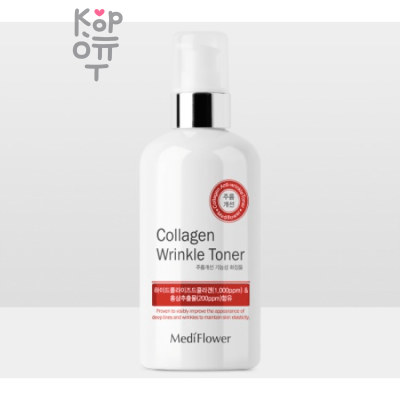 Medi Flower Collagen Wrinkle Toner - Тонер для лица с Коллагеном против морщин 250мл.