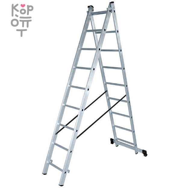 Лестница алюминиевая ВИХРЬ ЛА 2х9, купить с доставкой на дом фото 1 &mdash; Корейские товары для всей семьи(КорОпт)