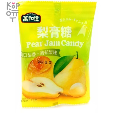 Леденцовая карамель Wanheda Pear Jam Candy со вкусом Груши — Корейские товары для всей семьи(КорОпт)