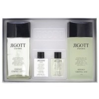 Jigott Moisture Homme Skin Care 2 Set - Подарочный набор для мужчин 2 предмета + 2 мини-версии (тонер, лосьон)