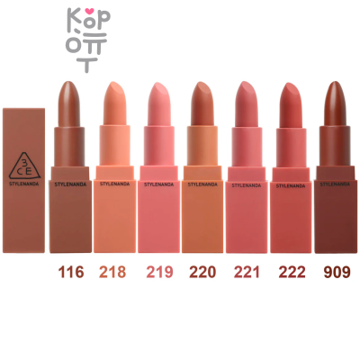 3CE Lip Matte Color Mood Recipe - Матовая помада для губ 3,5гр.