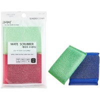 SB CLEAN&CLEAR - Губка для мытья посуды №046 Mate - 13см*9см*1,5см., полиэстер, нержавеющая сталь