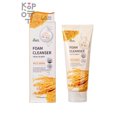 Ekel Foam Cleanser Rice Bran — Пенка, для умывания с экстрактом рисовых Отрубей, 100 г