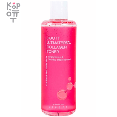 Jigott Ultimate Real Collagen Toner - Антивозрастной тонер с коллагеном 300мл. — Корейские товары для всей семьи(КорОпт)