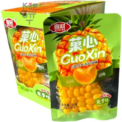 Драже Xicai GuaXin Карамель с фруктовой начинкой с желе со вкусом Ананаса и витамином С