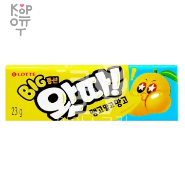 LOTTE WHATTA Big Bubble Gum Mango - Жевательная резинка со вкусом Манго, 23гр. &mdash; Корейские товары для всей семьи(КорОпт)