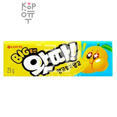 LOTTE WHATTA Big Bubble Gum Mango - Жевательная резинка со вкусом Манго, 23гр.
