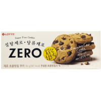 LOTTE ZERO Chocolate Chip Cookie - Печенье с начинкой из шоколадной стружки и насыщенным вкусом какао, без сахара 84гр.