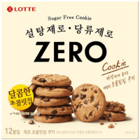 LOTTE ZERO Chocolate Chip Cookie - Печенье с начинкой из шоколадной стружки и насыщенным вкусом какао, без сахара 84гр.