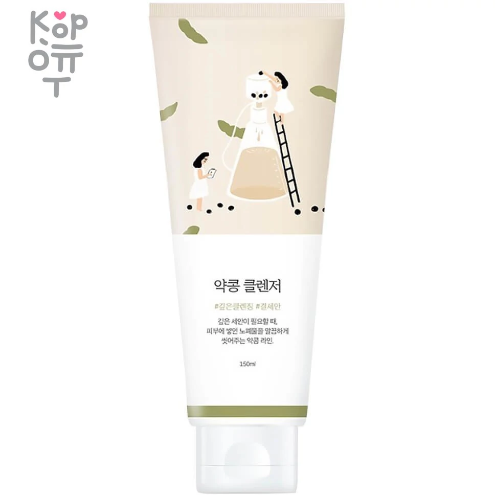 Round Lab Soybean Cleanser - Пенка для умывания на основе соевых бобов 150мл.  , купить с доставкой на дом фото 1 — Корейские товары для всей семьи(КорОпт)